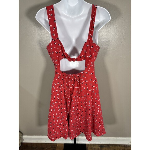 Minnie Mouse Sleeveless Dress Cutout Back 6 Vacation Disney Sundress - Picture 3 of 7